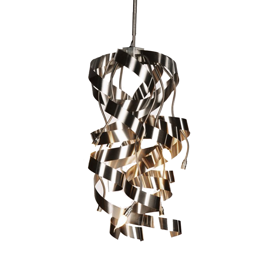 Vide hanglamp rvs krul op maat gemaakt